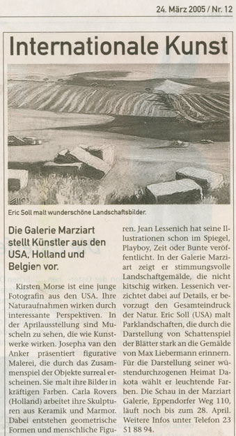 Szene Magazine, Hamburg, Germany, Marziart Exhibition, Eric Soll